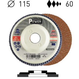 Dischi lamellari supporto plastica Ø115 P60 corindone
