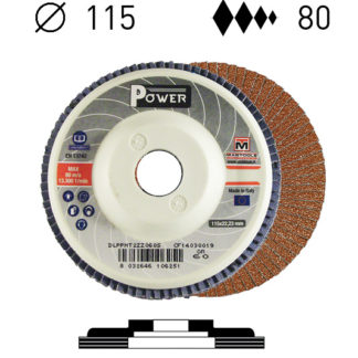 Dischi lamellari supporto plastica Ø115 P80 corindone