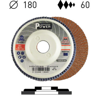 Dischi lamellari supporto plastica Ø180 P60 corindone